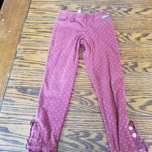 Matilda Jane maroon&white polkadot ruffle pants